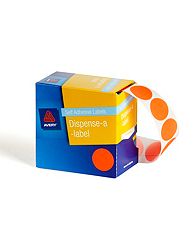 Avery 24mm Label Dot Fluro Orange - Box of 350